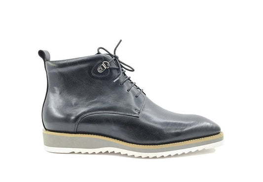 Maurice Burnished Calfskin Boot - Grey