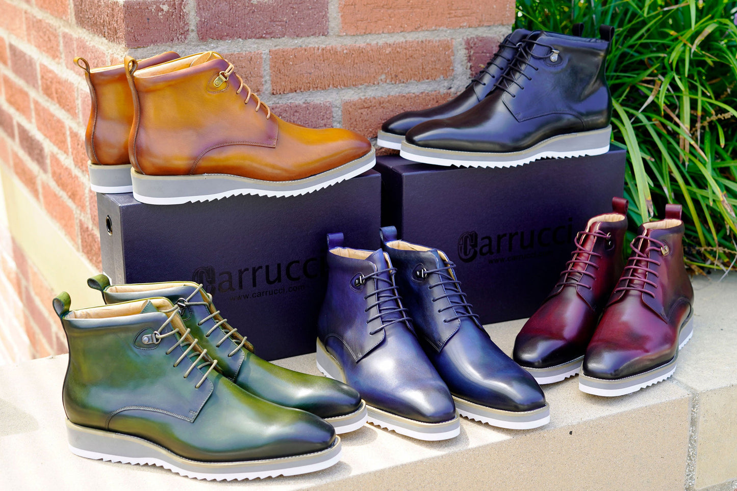 Maurice Burnished Calfskin Boot - Cognac