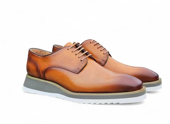 Carrucci Derby Calfskin - Cognac