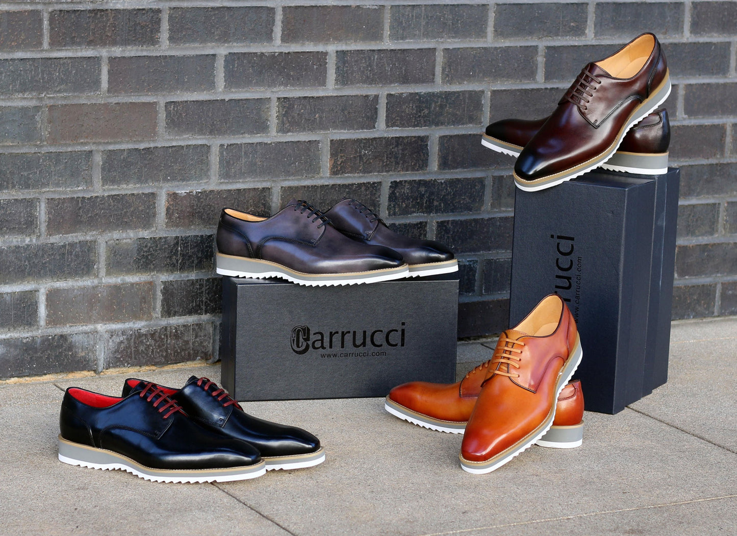 Carrucci Derby Calfskin - Chestnut
