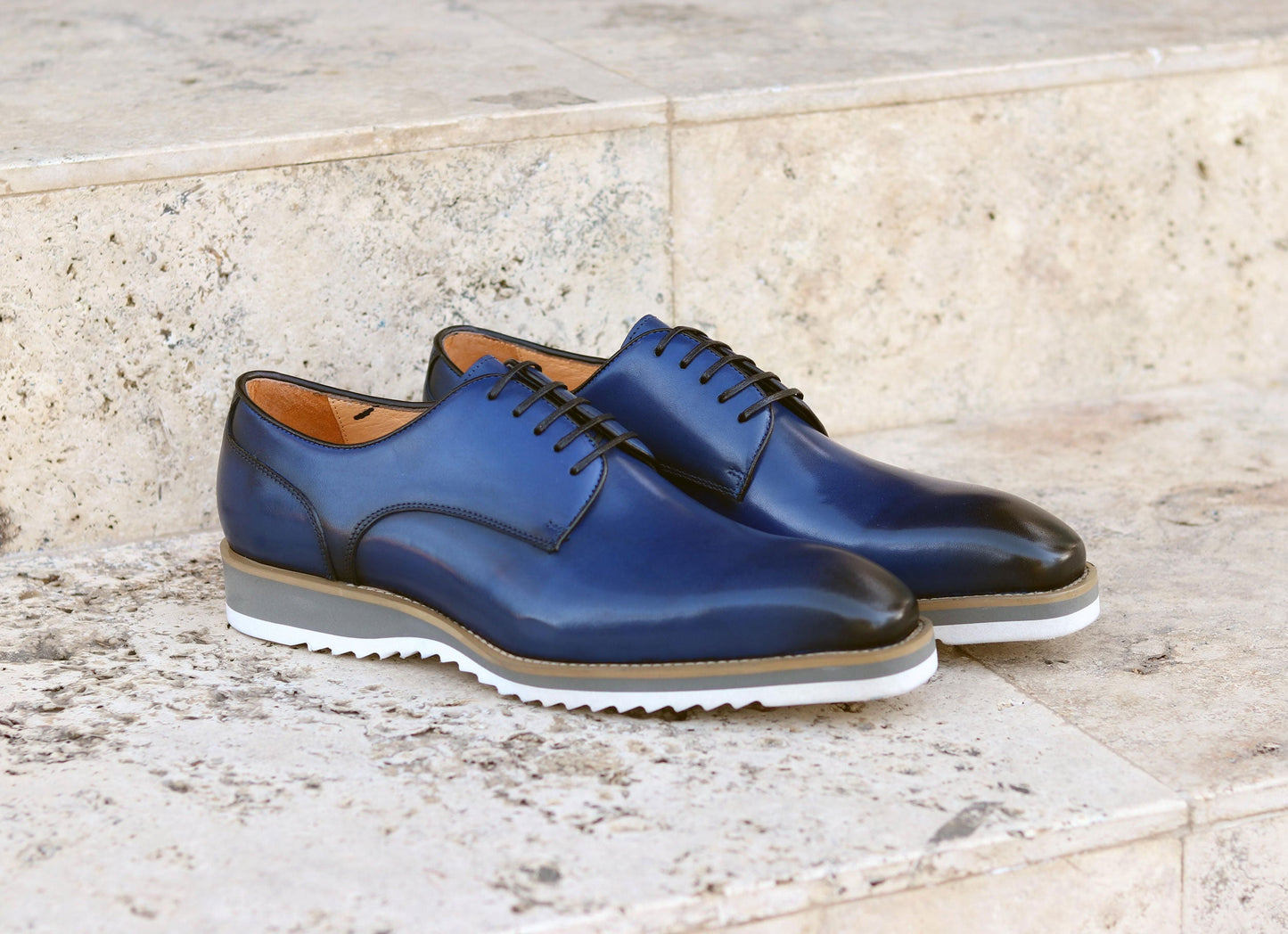 Carrucci Derby Calfskin - Navy