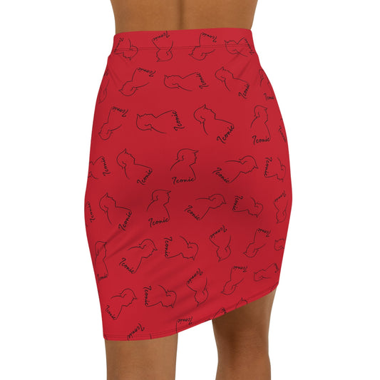 Iconic Silhouette Pencil Skirt — Political Parody Edition