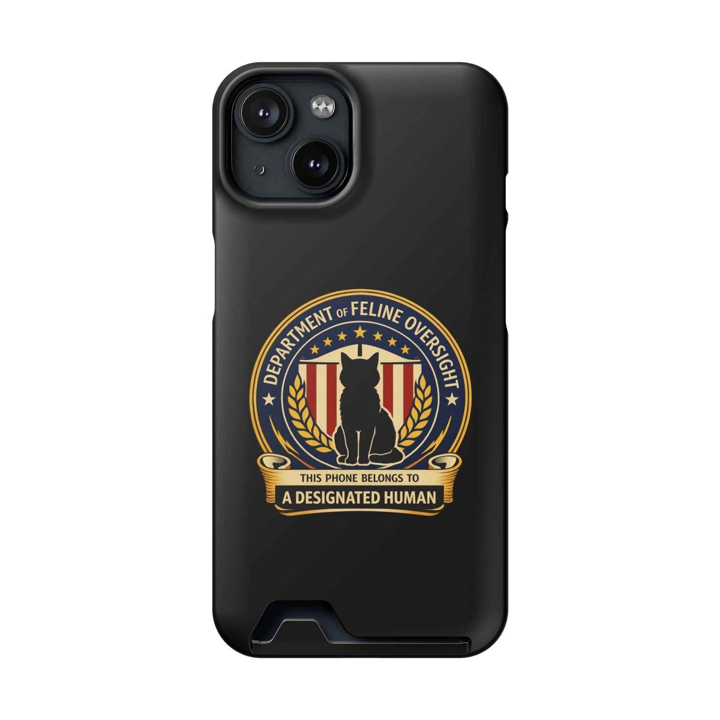 Department of Feline Oversight MagSafe iPhone Case — Designated Human Edition
