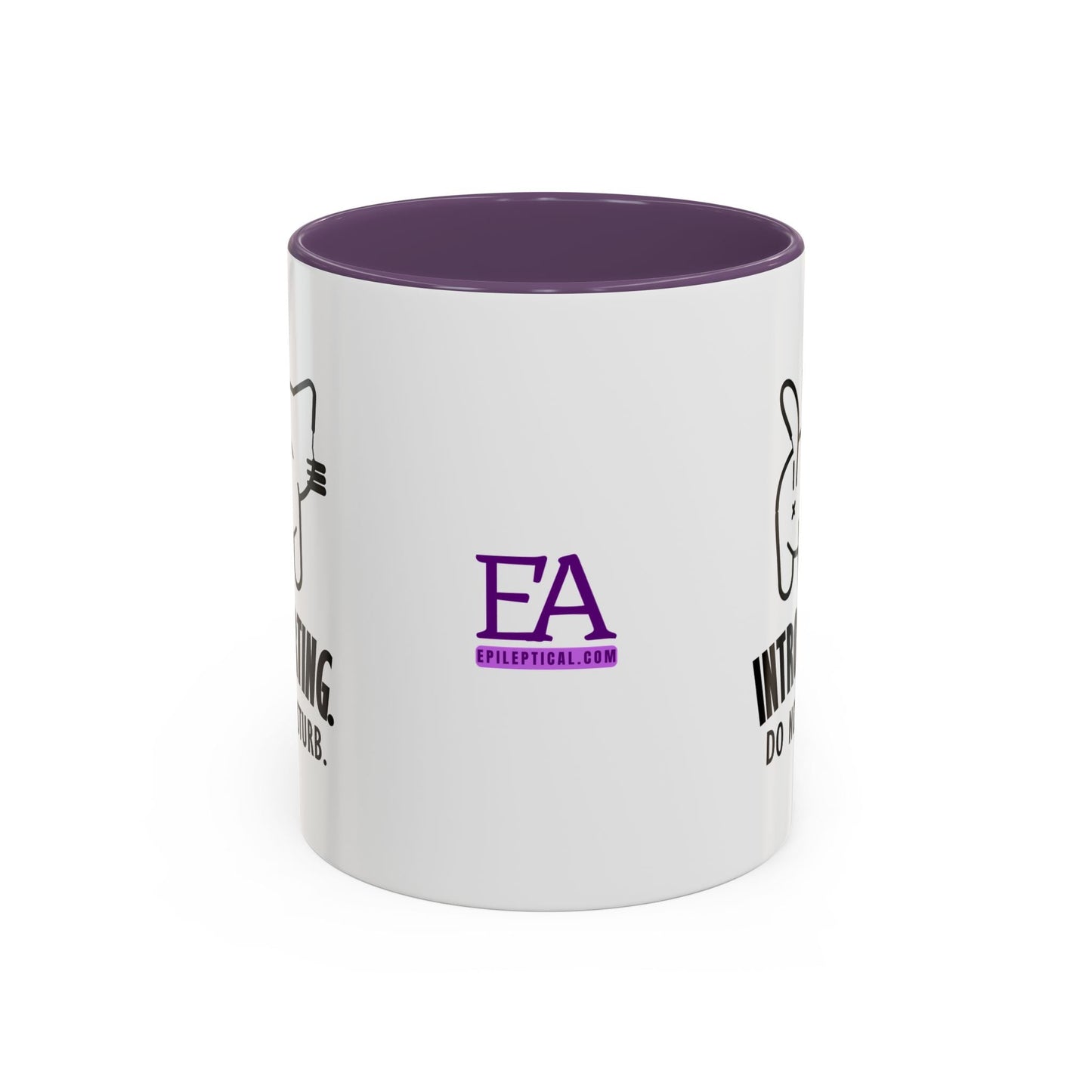 Introverting. Do Not Disturb. Two-Tone Cat Coffee Mug (11oz & 15oz)