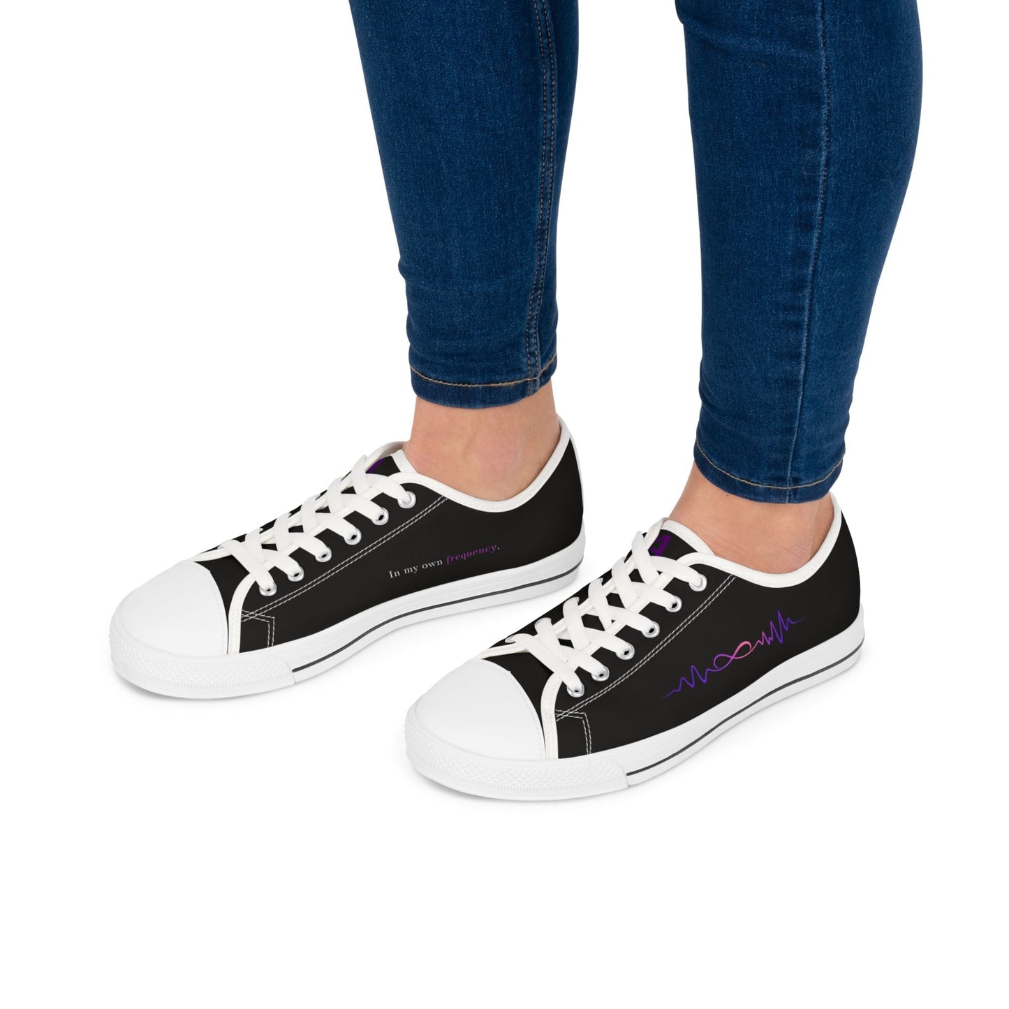 Women’s Low-Top Sneakers – My Own Frequency Epilepsy Awareness Design