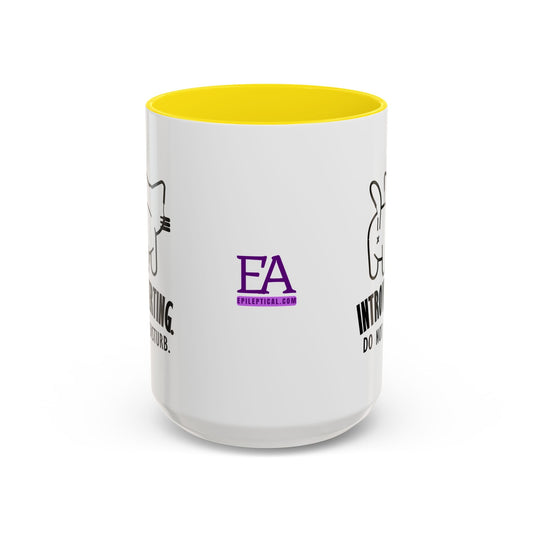 Introverting. Do Not Disturb. Two-Tone Cat Coffee Mug (11oz & 15oz)