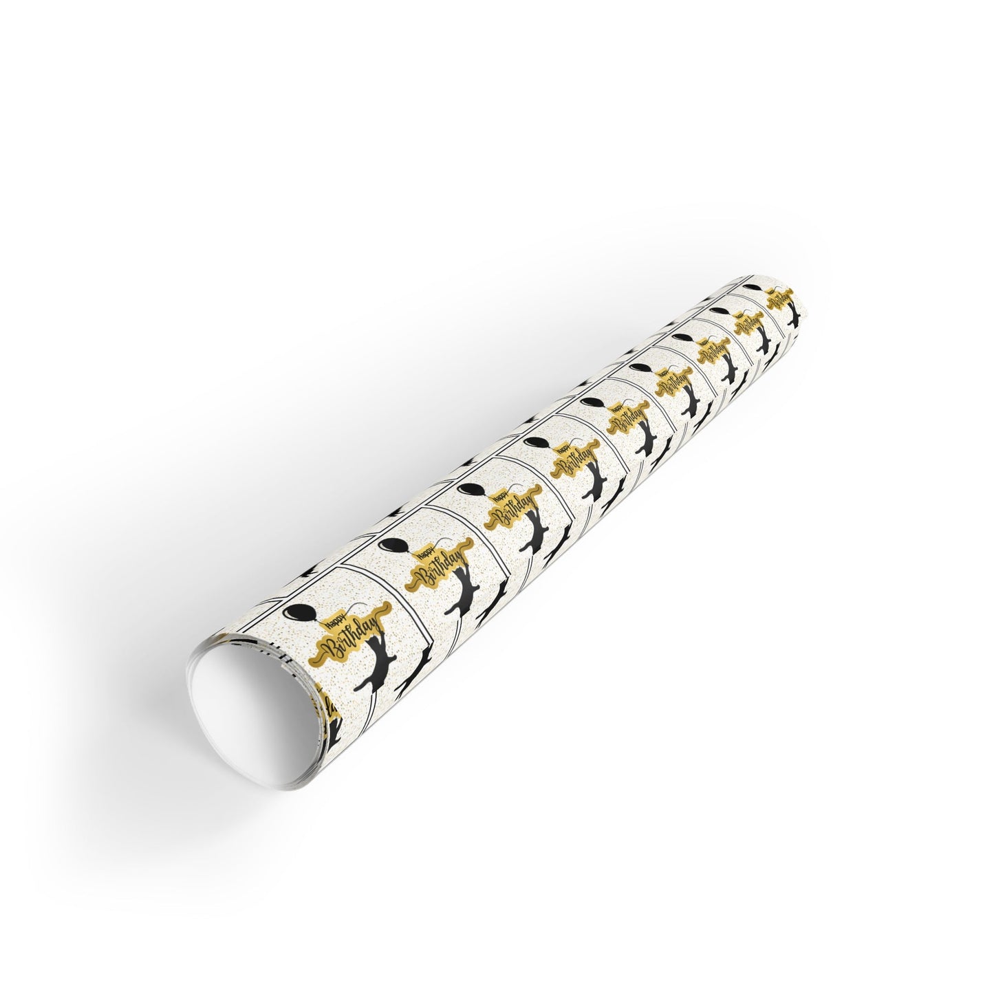Happy Birthday Kitty Gift Wrapping Paper Rolls, 1pc with Balloons