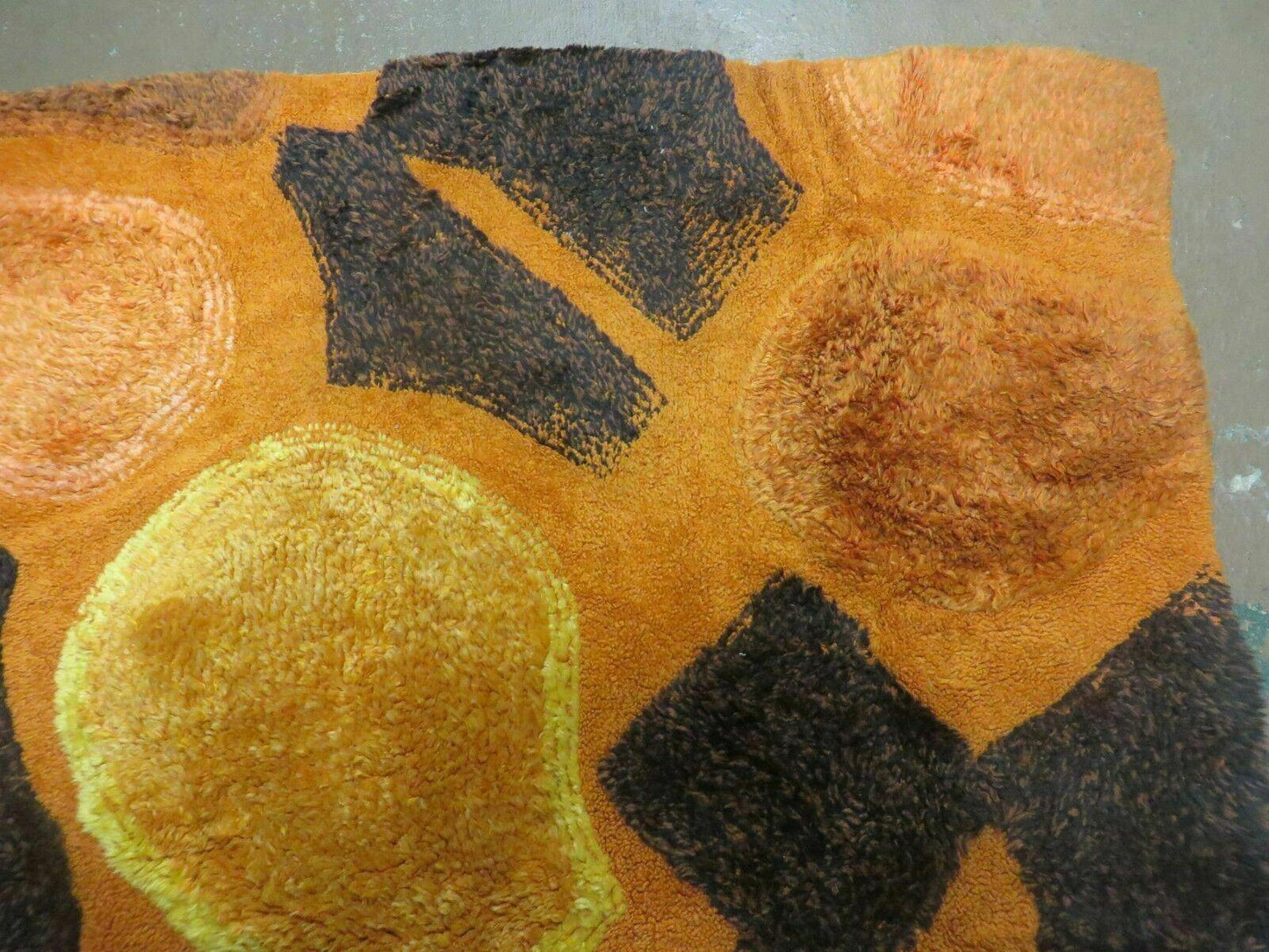 4' X 6' Modern Handmade Hooked Rug Wool Abstract Nice