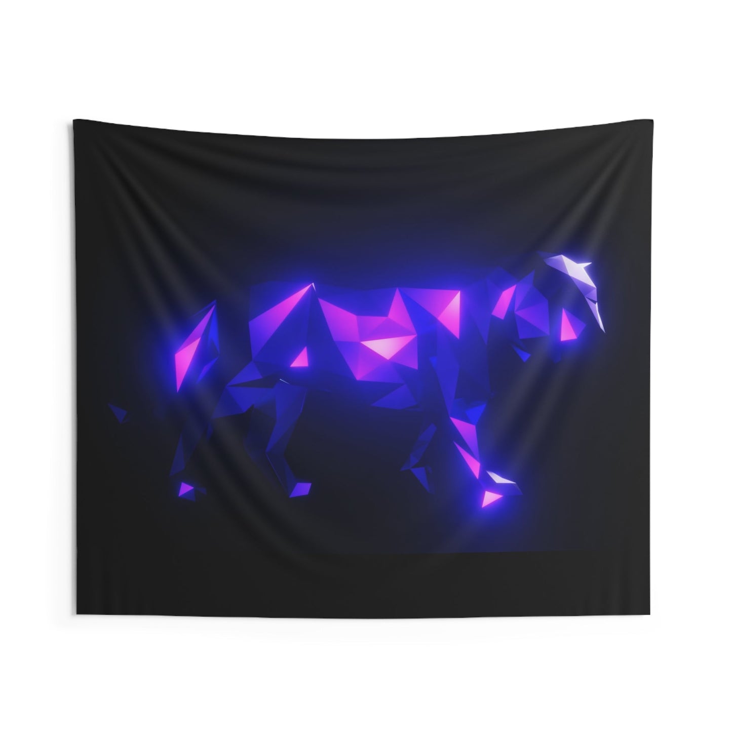 digital tiger [ultraviolet geometry] art tapestry i