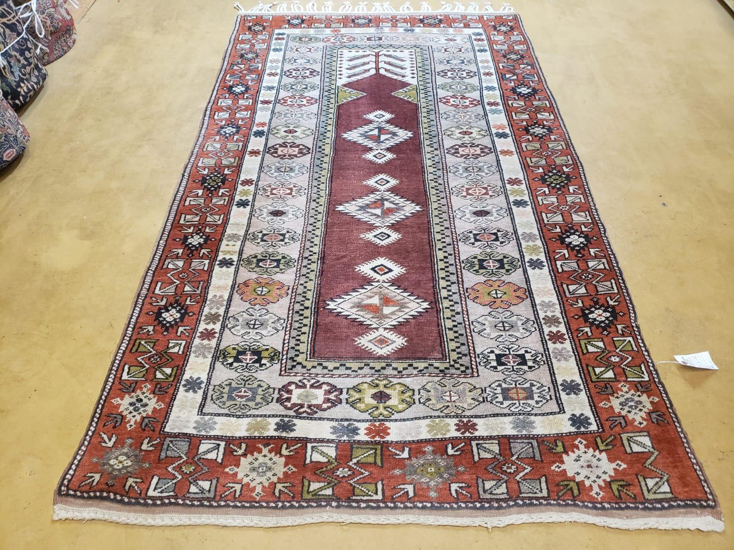 4x8 Turkish Rug - Turkish Oriental Carpet - Tribal Rug - Talesh Rug - Hand Knotted Wool Area Rug 4' 4" x 7' 6" Bedroom Rug Vintage
