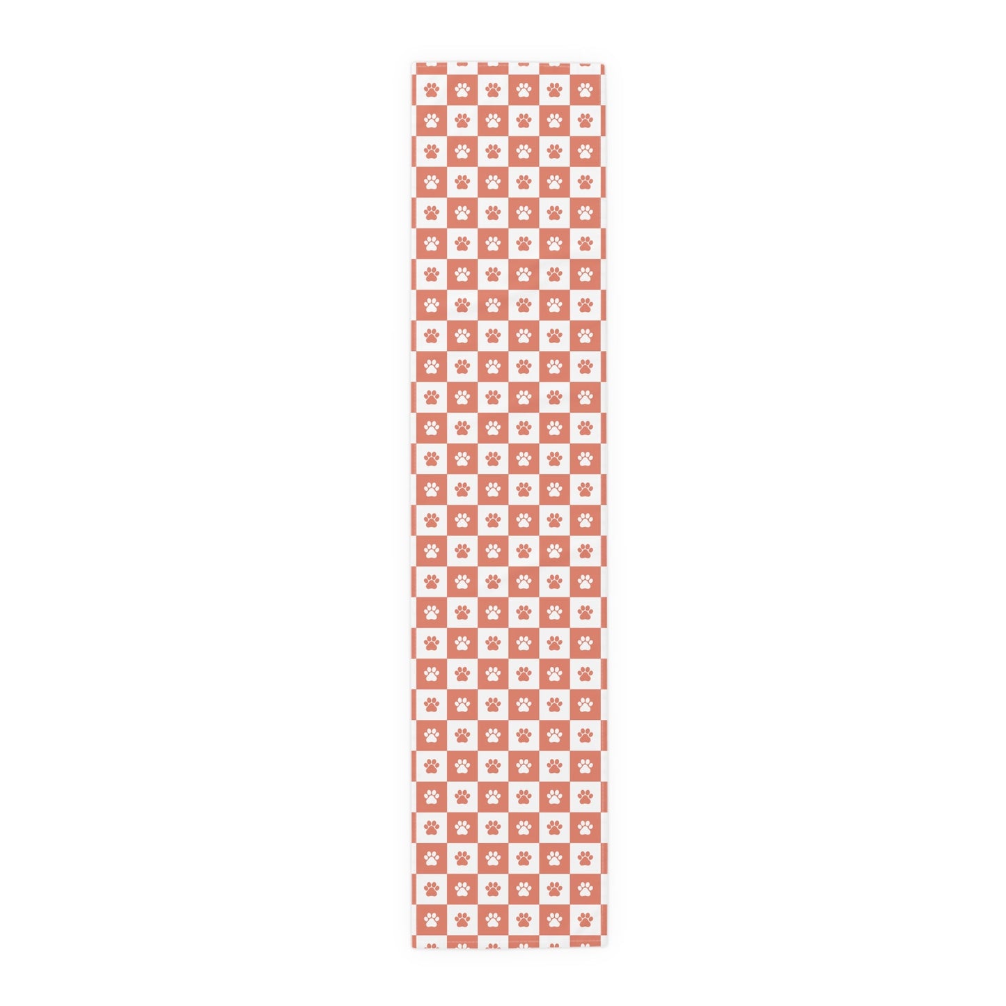 Red & White Paws Table Runner (Cotton, Poly)