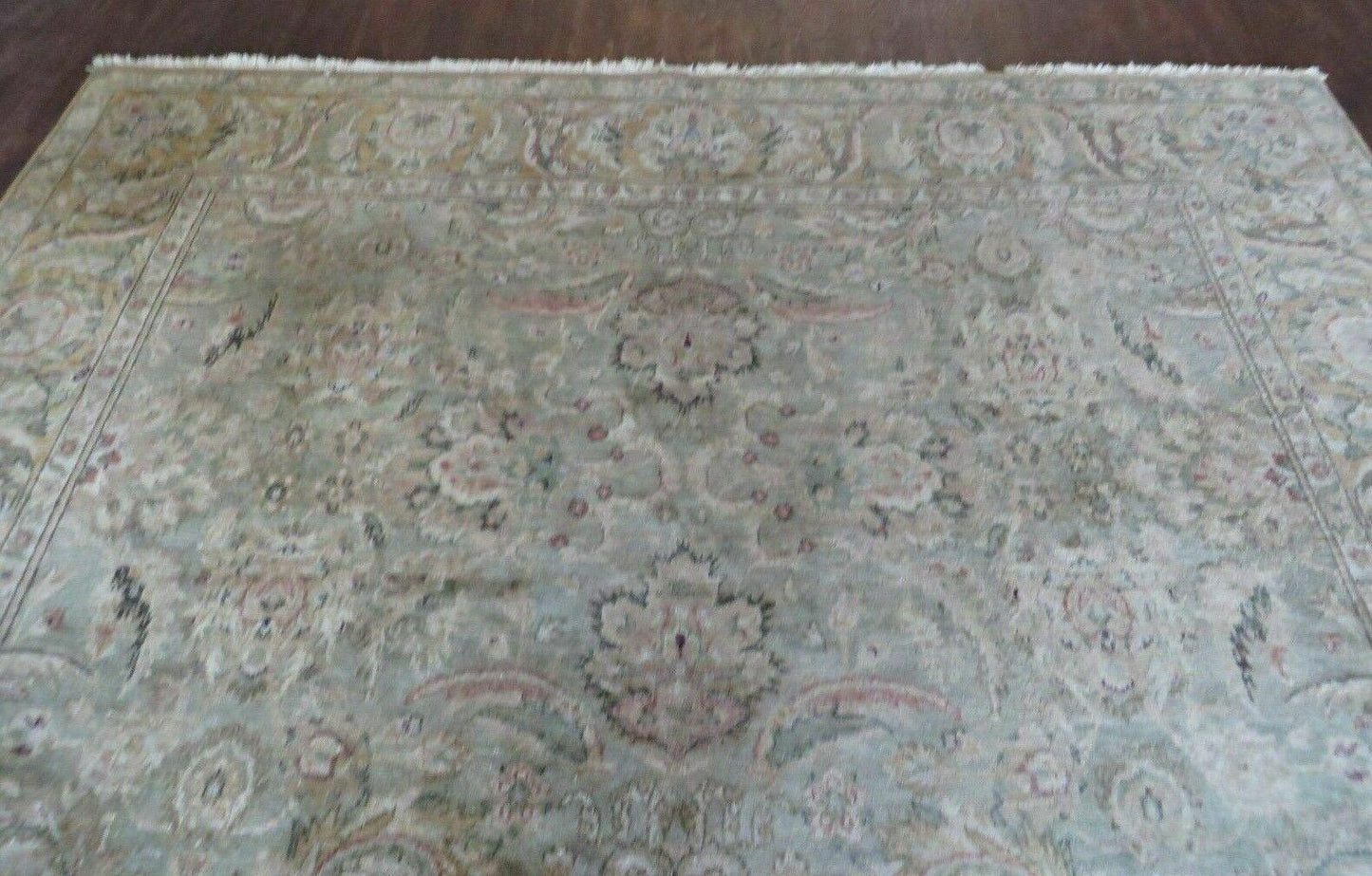 8' X 10' Vintage Handmade India Floral Oriental Top Quality Jaipur Tea Wash