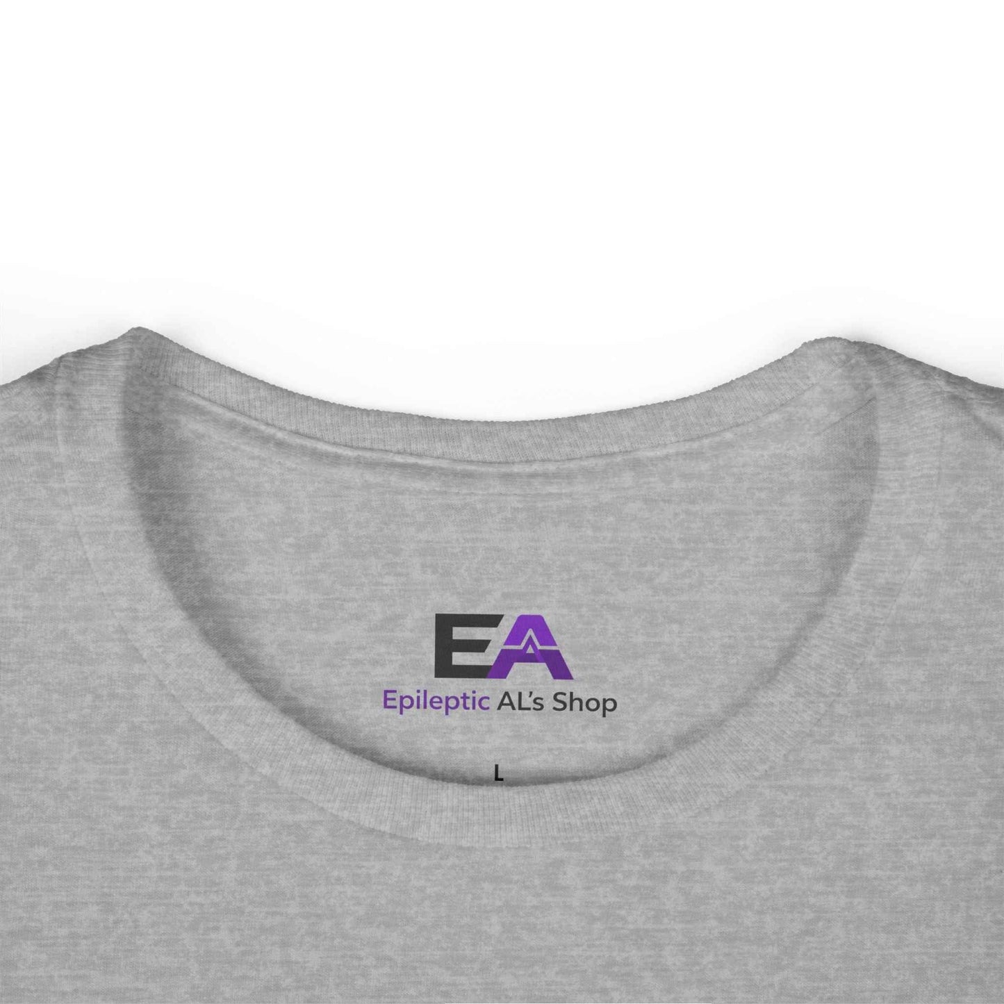 Glitch Halo Women’s Epilepsy Awareness T-Shirt – Purple Ribbon Awareness Tee