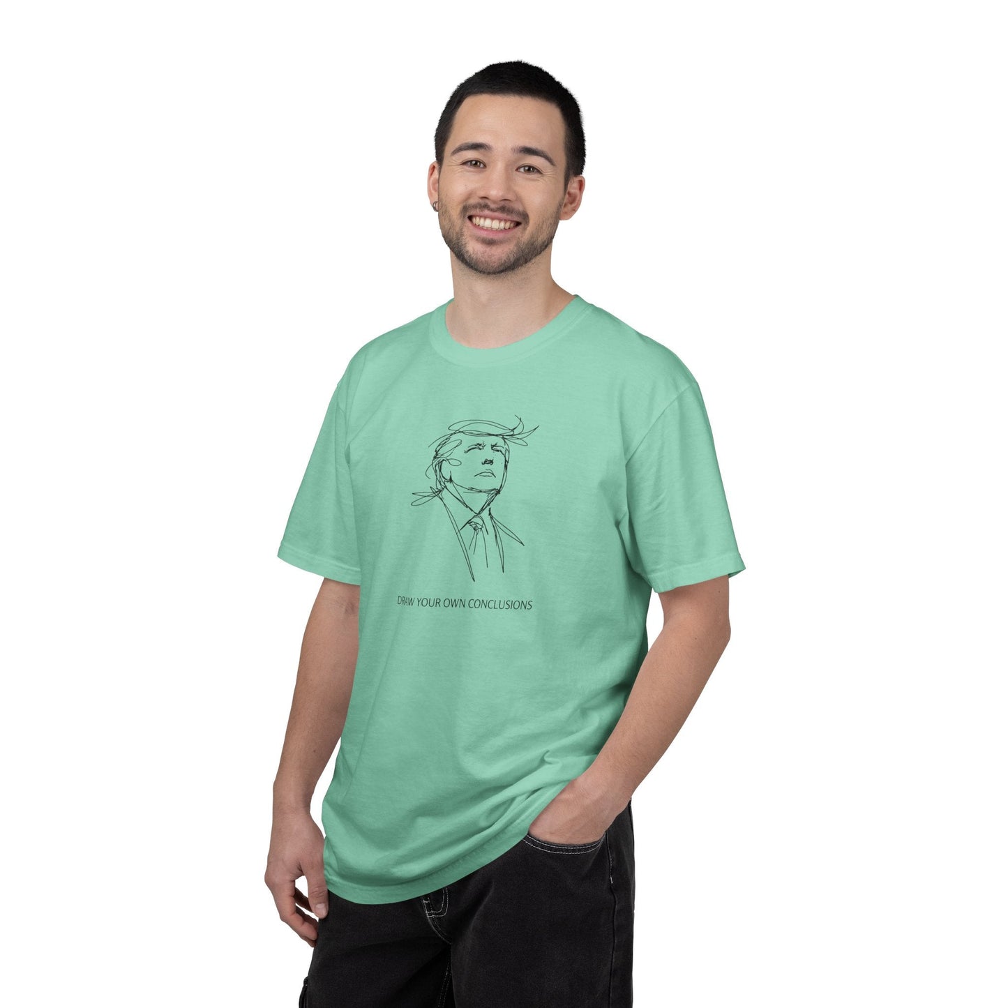 Draw Your Own Conclusions Unisex Graphic Tee – Minimal Line Art Statement Shirt