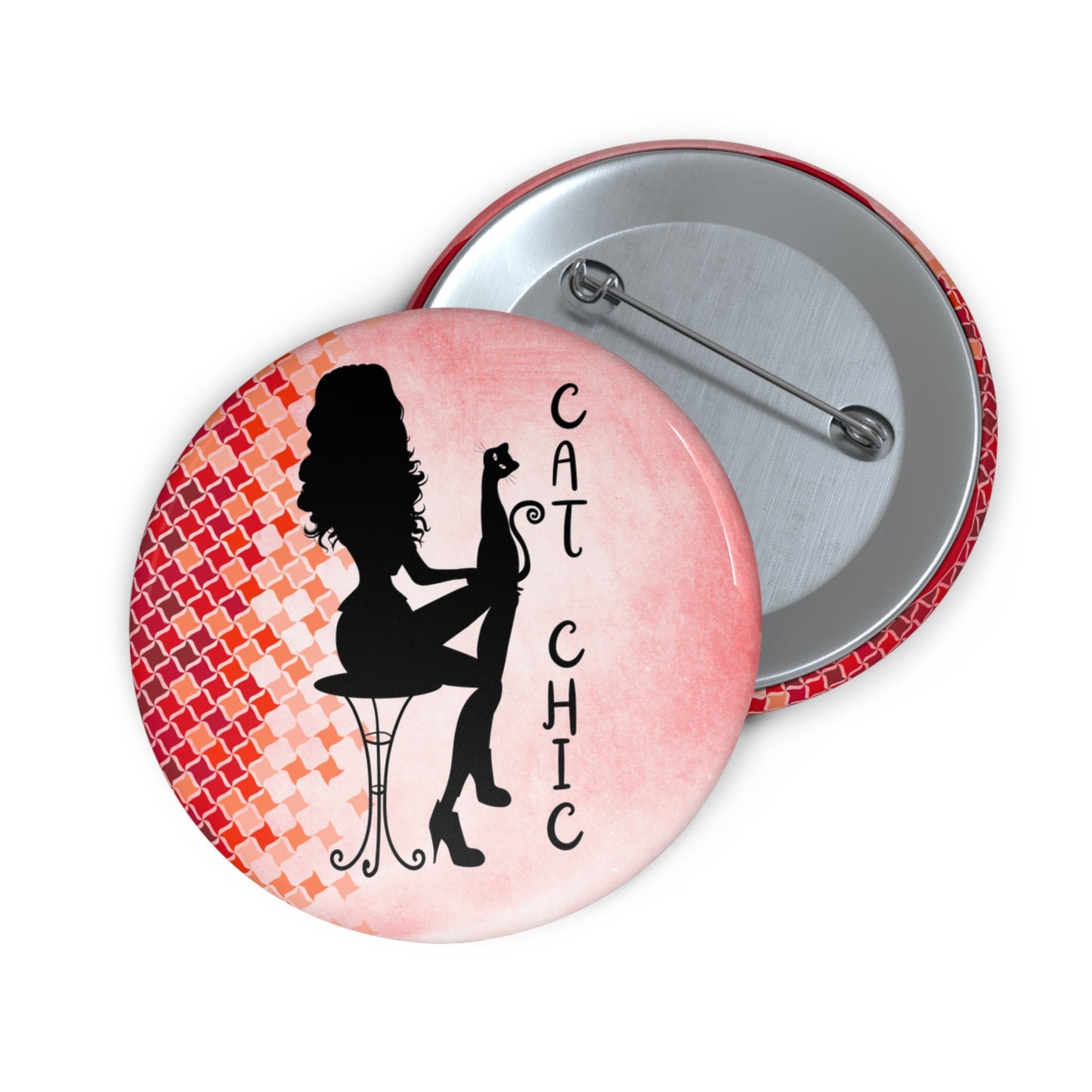 Cat Chic Pinback Button