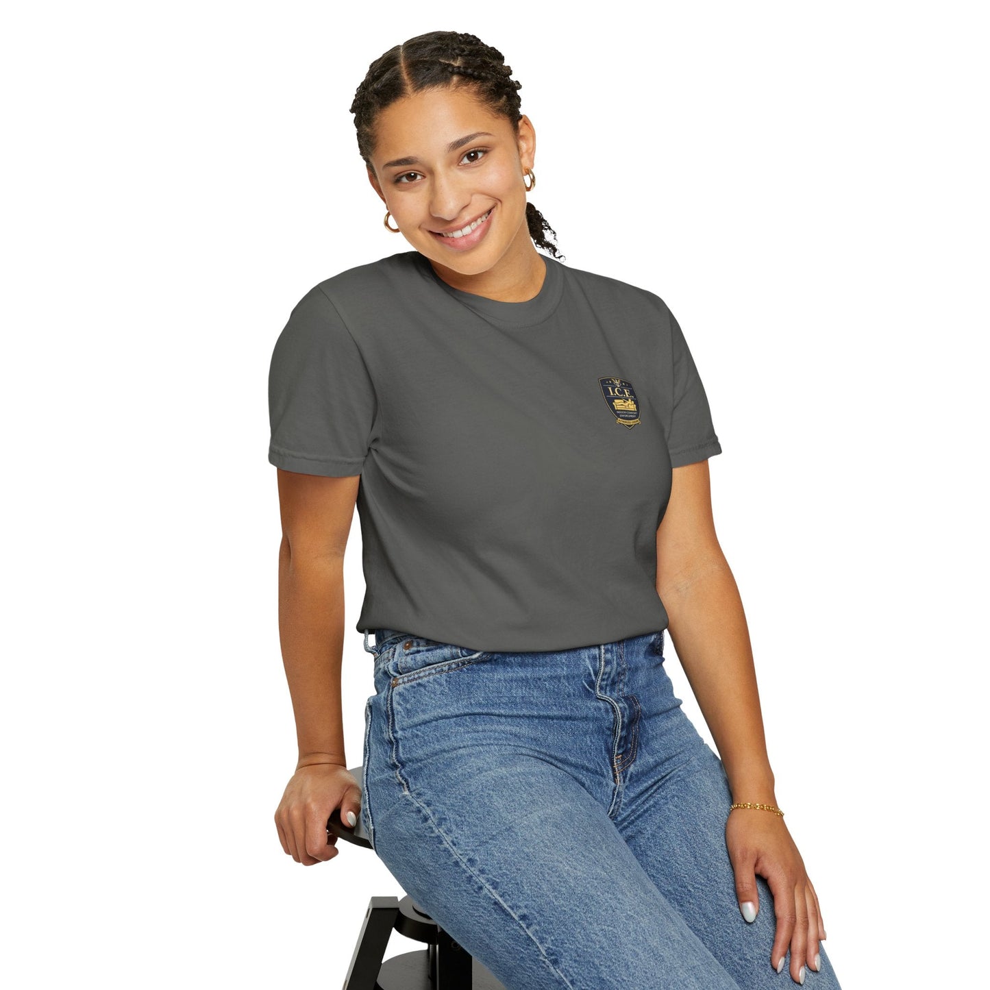I.C.E. Badge T-Shirt | Institute of Cozy Excellence Parody Tee