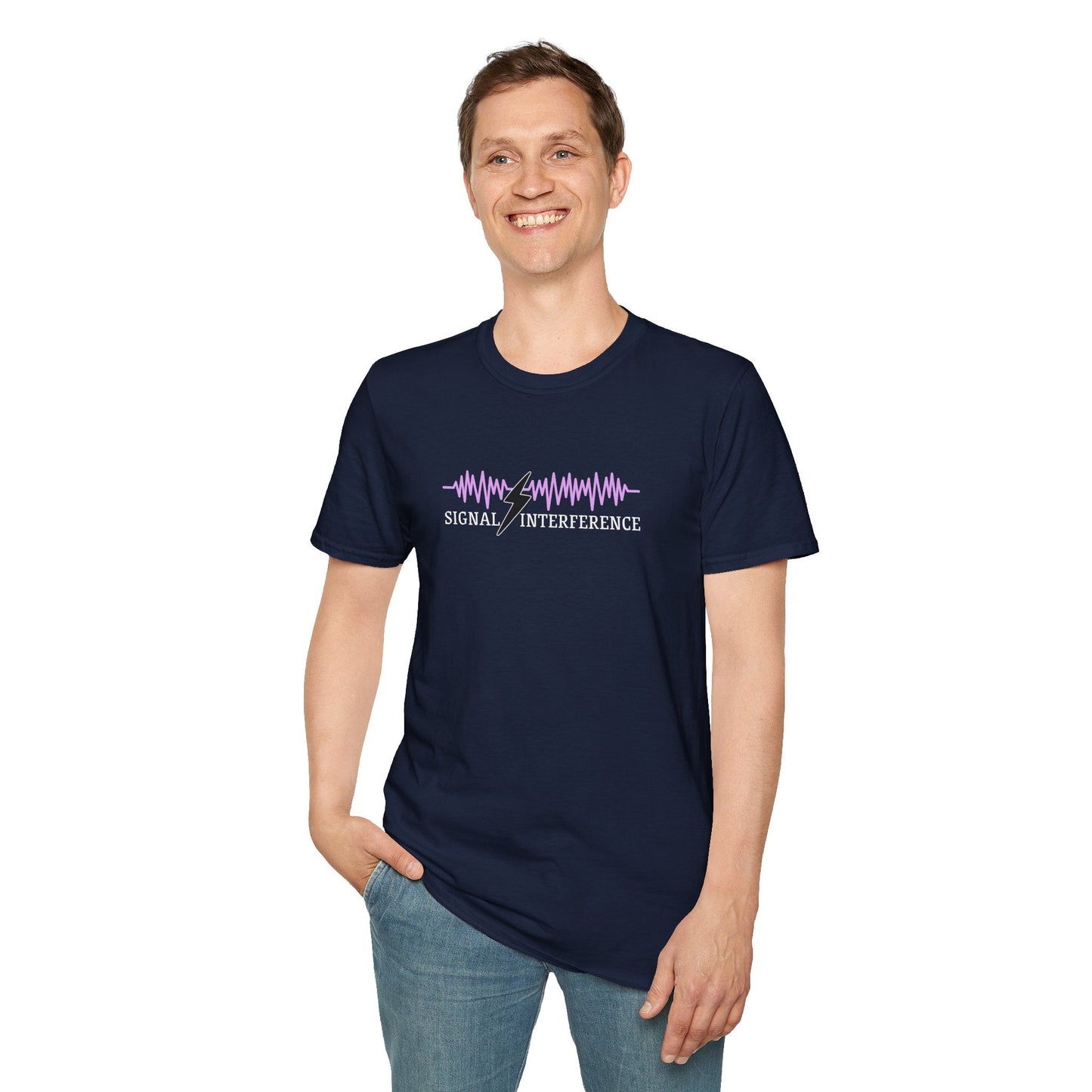 Signal Interference Tee — Quiet Static, Visible Spark