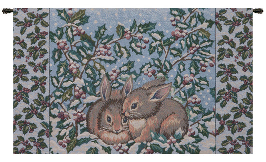 Holiday Bunnies Italian Tapestry