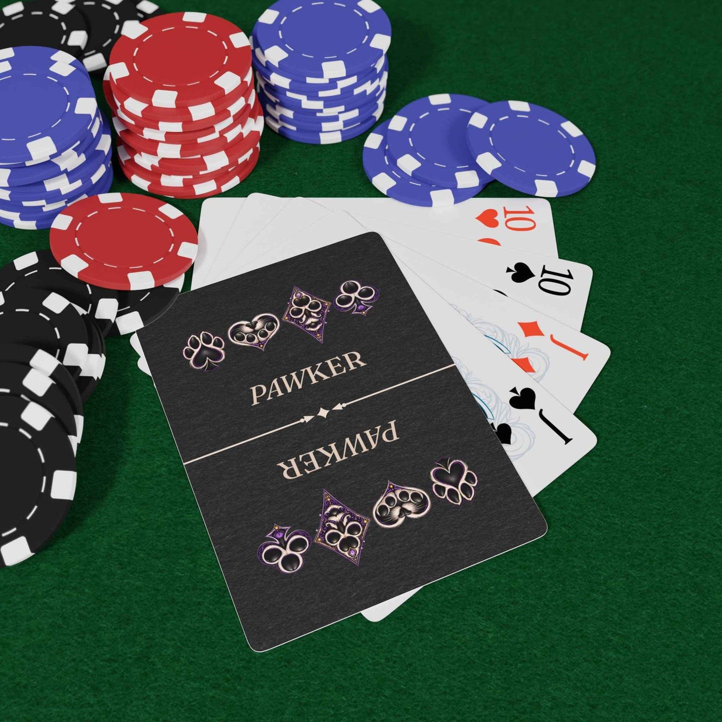 PAWKER Cat Poker Playing Cards – Cat Suit Card Deck