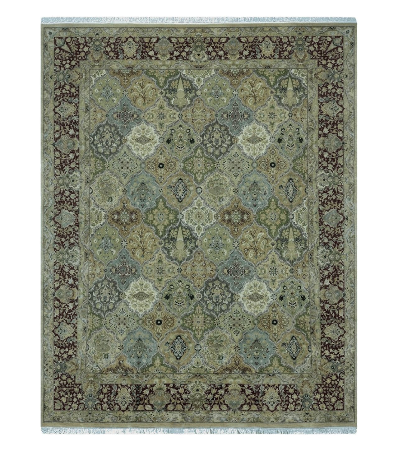 8' X 10' Safavieh Handmade Pakistan Oriental Floral Wool Rug Hand Knotted Organic