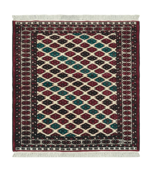 3' X 4' Vintage Handmade Pakistan Bokhara Turkoman Balouch Wool Rug Mat Nice