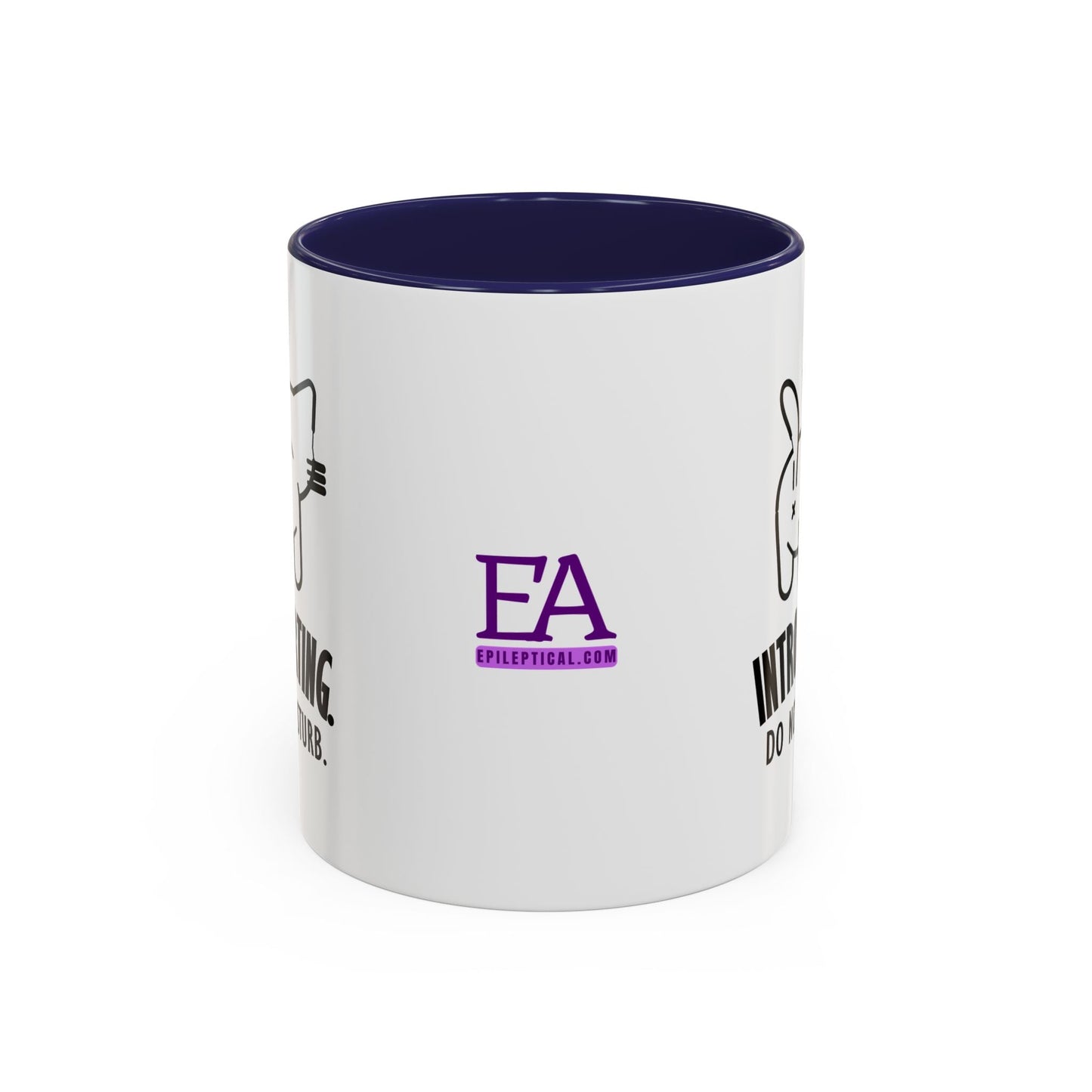 Introverting. Do Not Disturb. Two-Tone Cat Coffee Mug (11oz & 15oz)