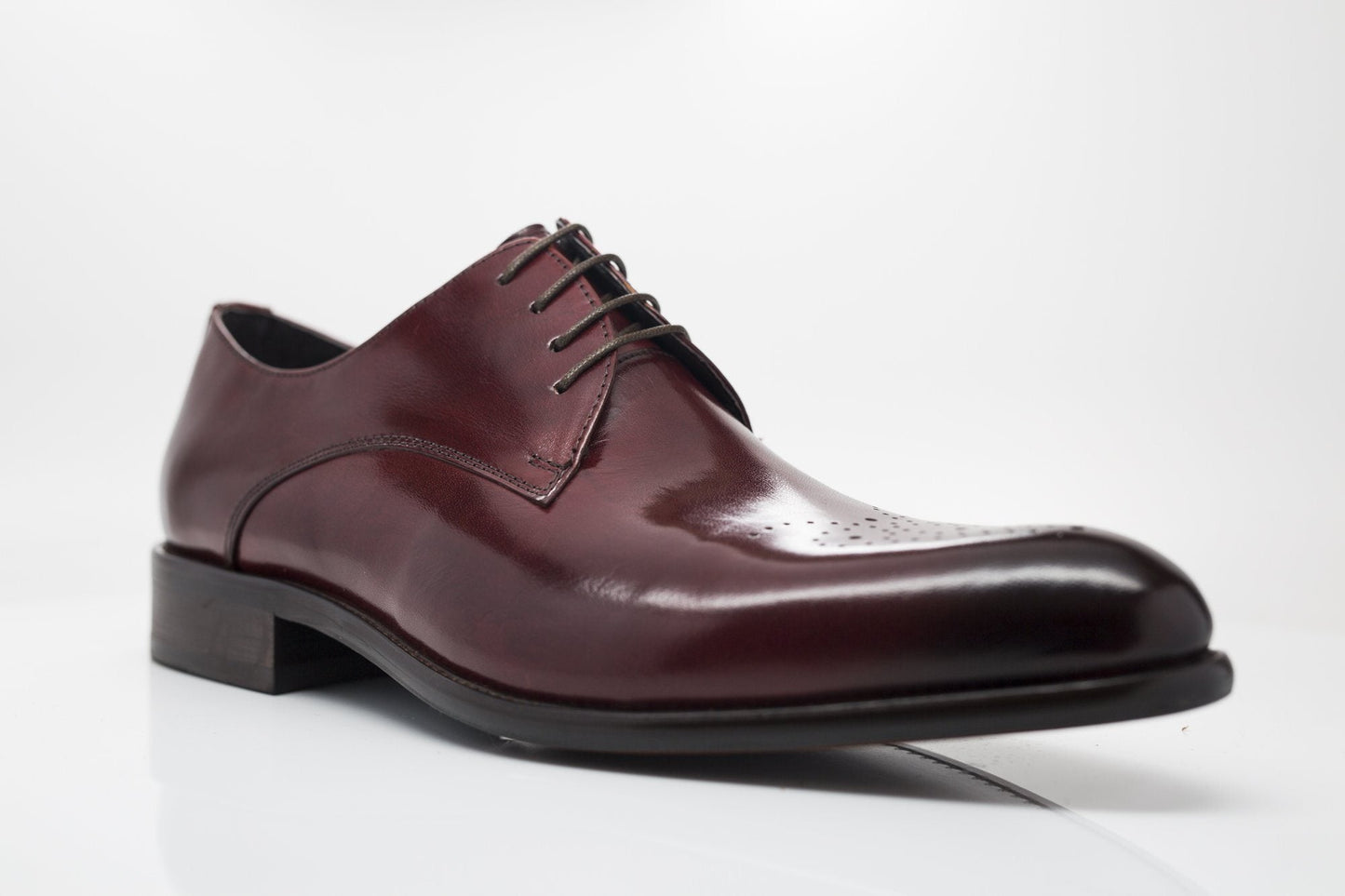 Ugo Vasare Burnished Calfskin Oxford - Burgundy