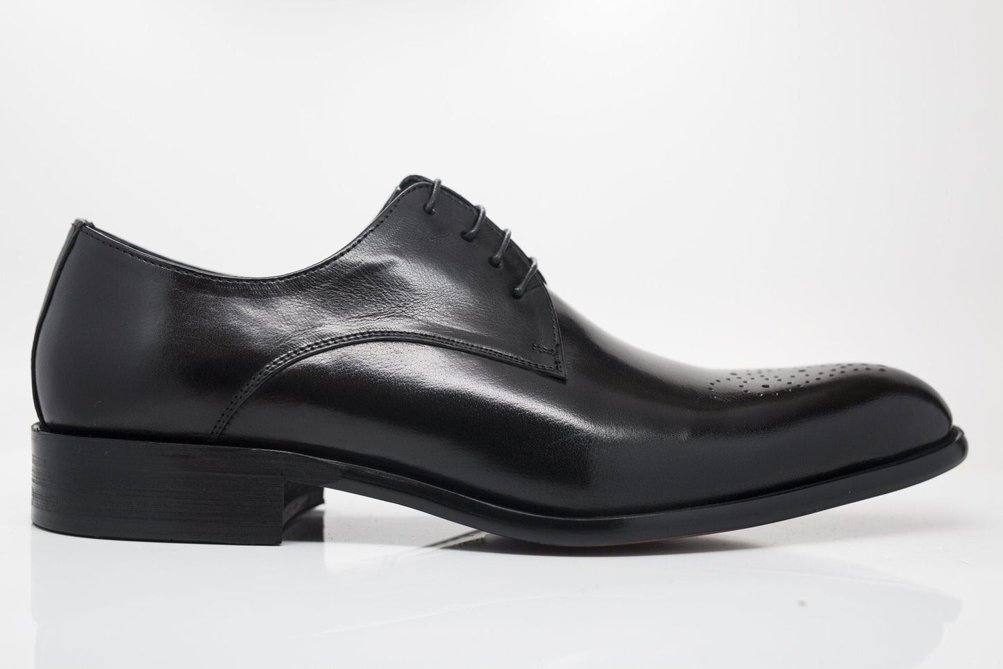 Ugo Vasare Burnished Calfskin Oxford - Black