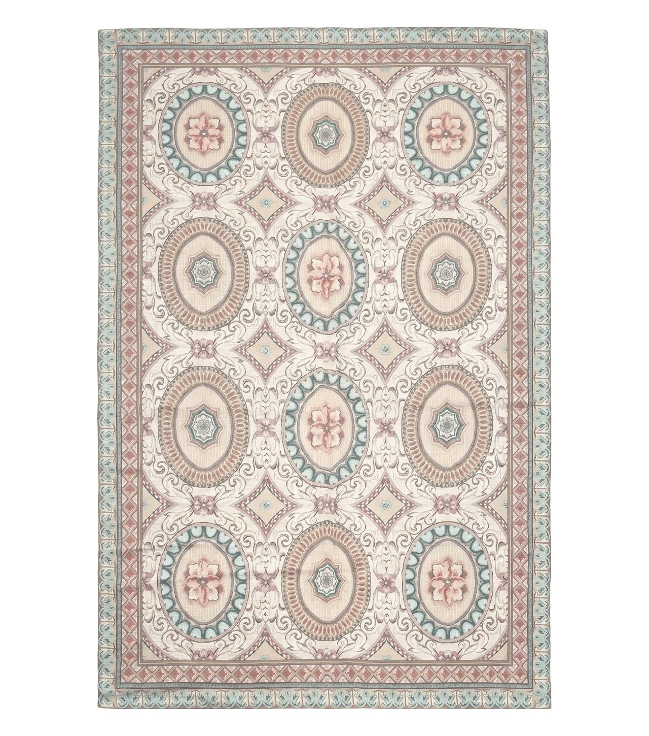 New Needlepoint Rug, 6x9 Needlepoint Carpet, Flatweave Rug, Vicotorian French European English Decor, Elegant Rug for Living Room, Handmade