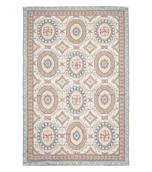 New Needlepoint Rug, 6x9 Needlepoint Carpet, Flatweave Rug, Vicotorian French European English Decor, Elegant Rug for Living Room, Handmade