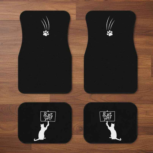 Are We There Yet? Cat Floor Mats – Set of 4