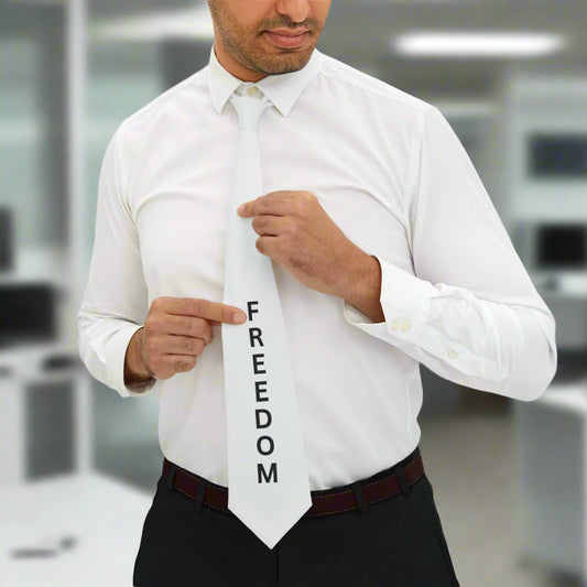 Black & White Freedom Necktie – Patriotic Formalwear