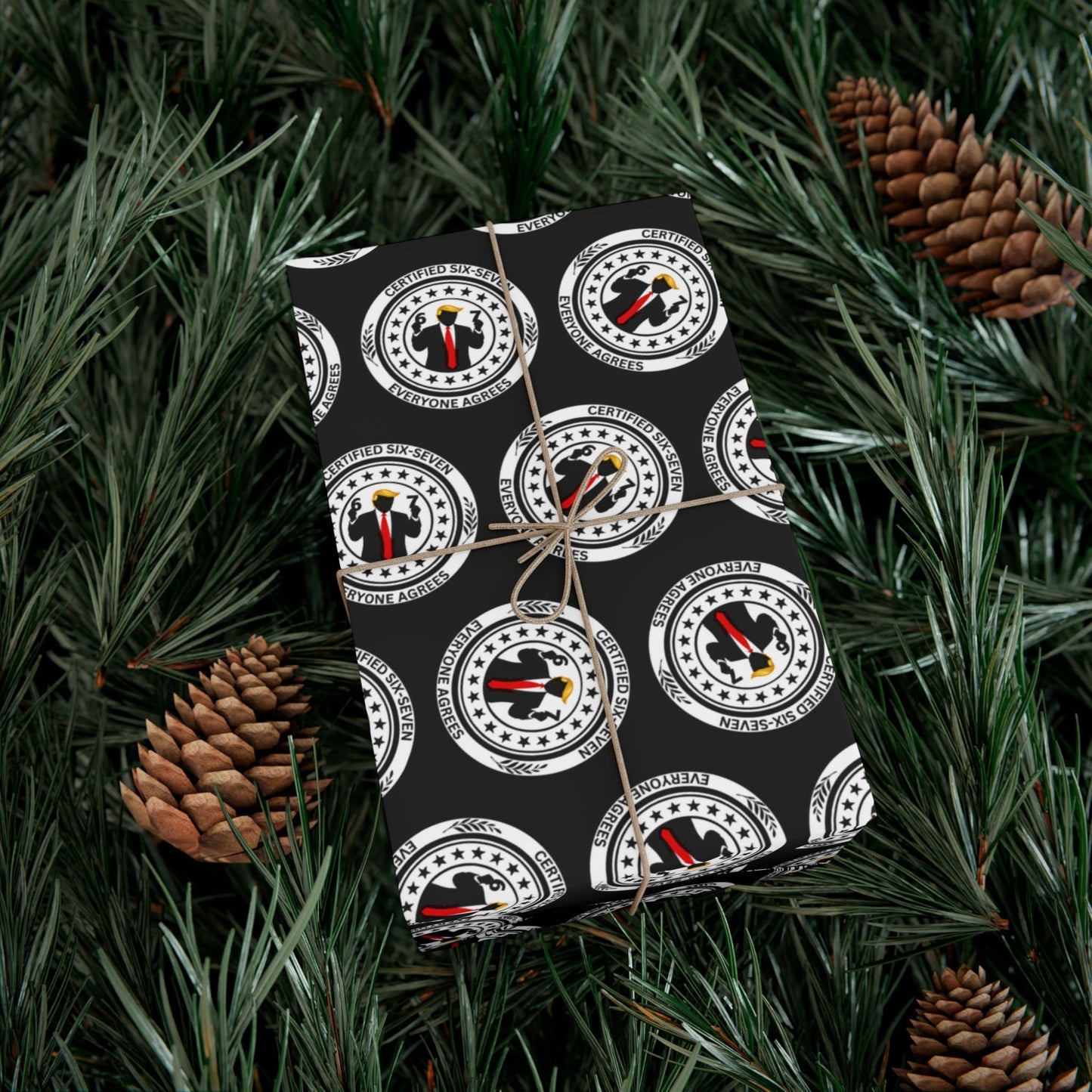 Certified Six-Seven Gift Wrap Paper (Political Parody)
