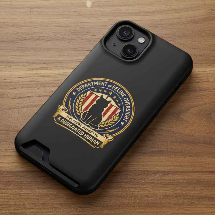 Department of Feline Oversight MagSafe iPhone Case — Designated Human Edition