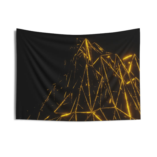 gold mountain frame [eternal summit] art tapestry