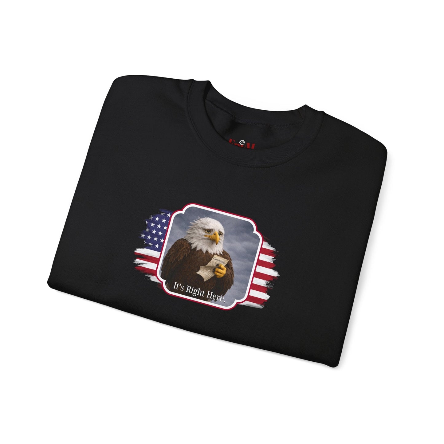 “It’s Right Here” Political Parody Crewneck Sweatshirt