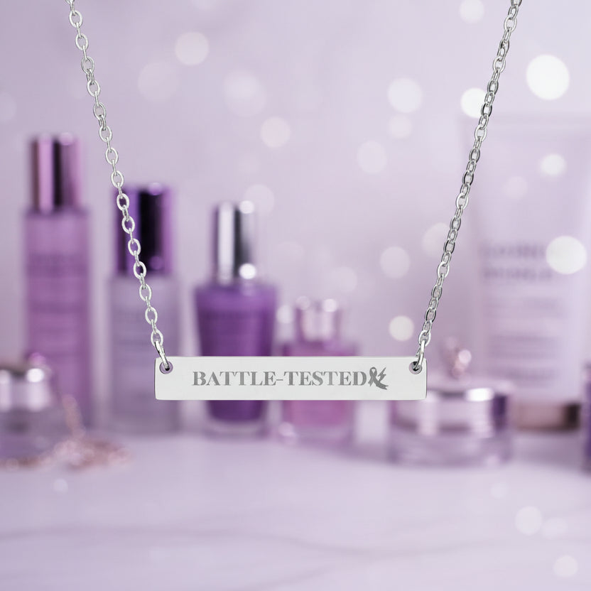 Battle-Tested Epilepsy Awareness Bar Necklace