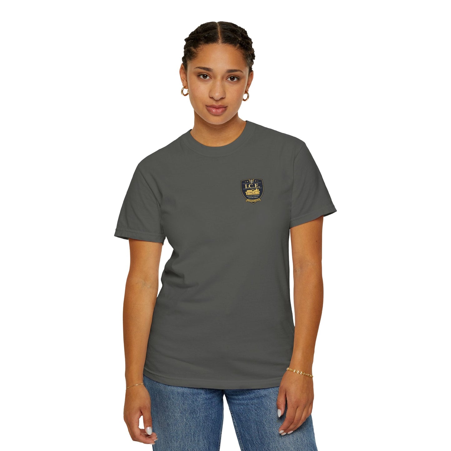 I.C.E. Badge T-Shirt | Institute of Cozy Excellence Parody Tee