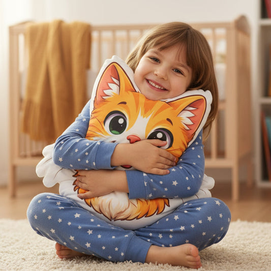 Smiling Cat Pillow — Pure Joy, Slightly Unhinged (in a good way)