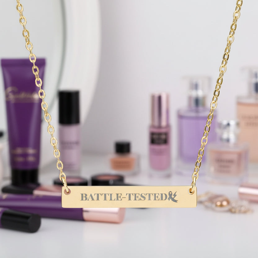 Battle-Tested Epilepsy Awareness Bar Necklace