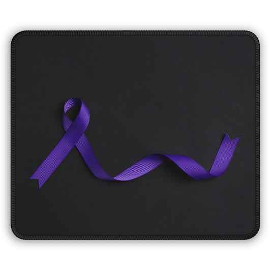 Purple Ribbon Gaming Mouse Pad