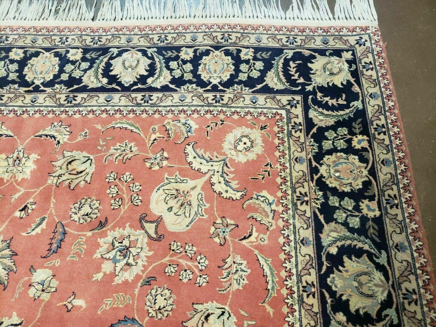 6' X 9' Vintage Fine Oriental Floral Handmade Wool Rug Vegetable Dyes Red Nice
