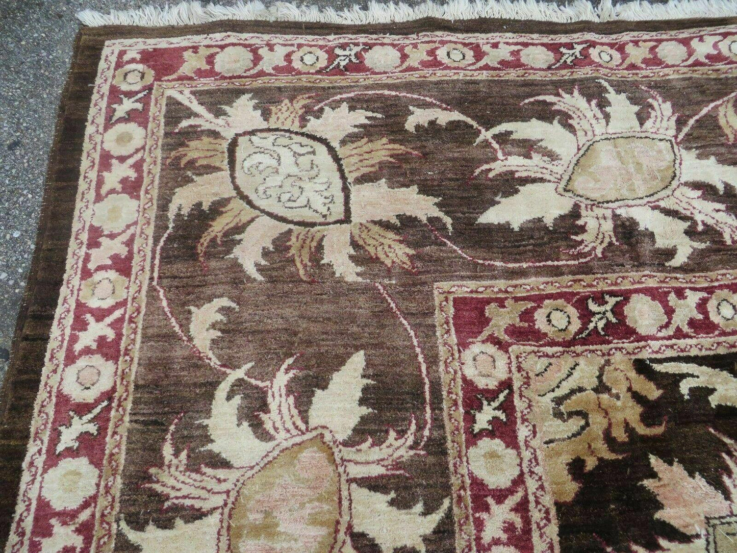 13' X 16' Vintage Handmade Peshawar Oushak Wool Rug Carpet Nice