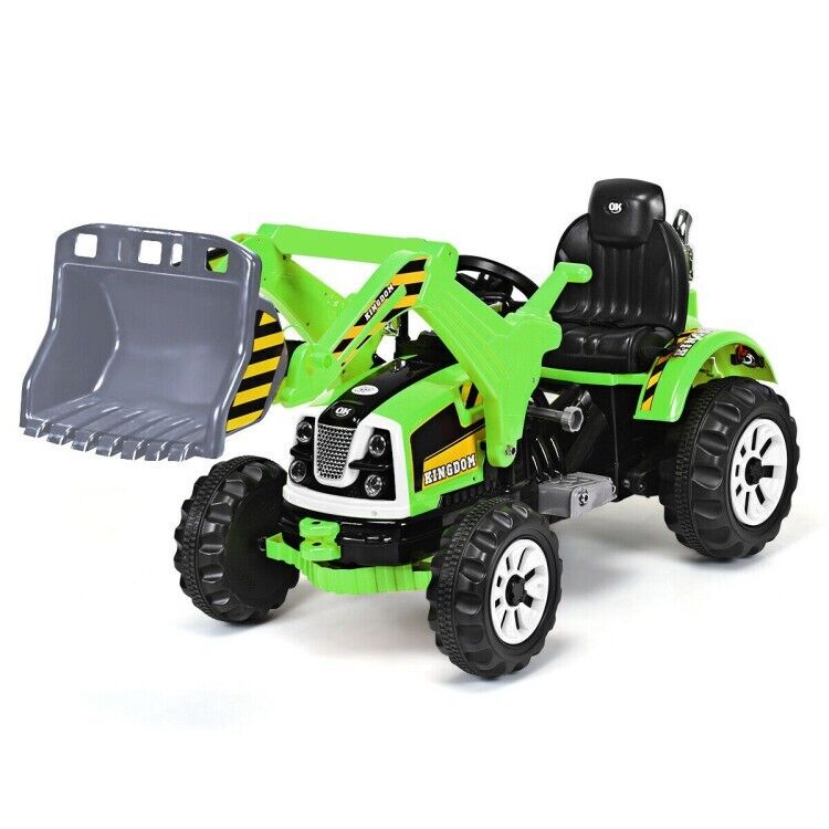 66 lbs Durable 12V Battery-Powered Kids Ride-On Dumper Truck in Green