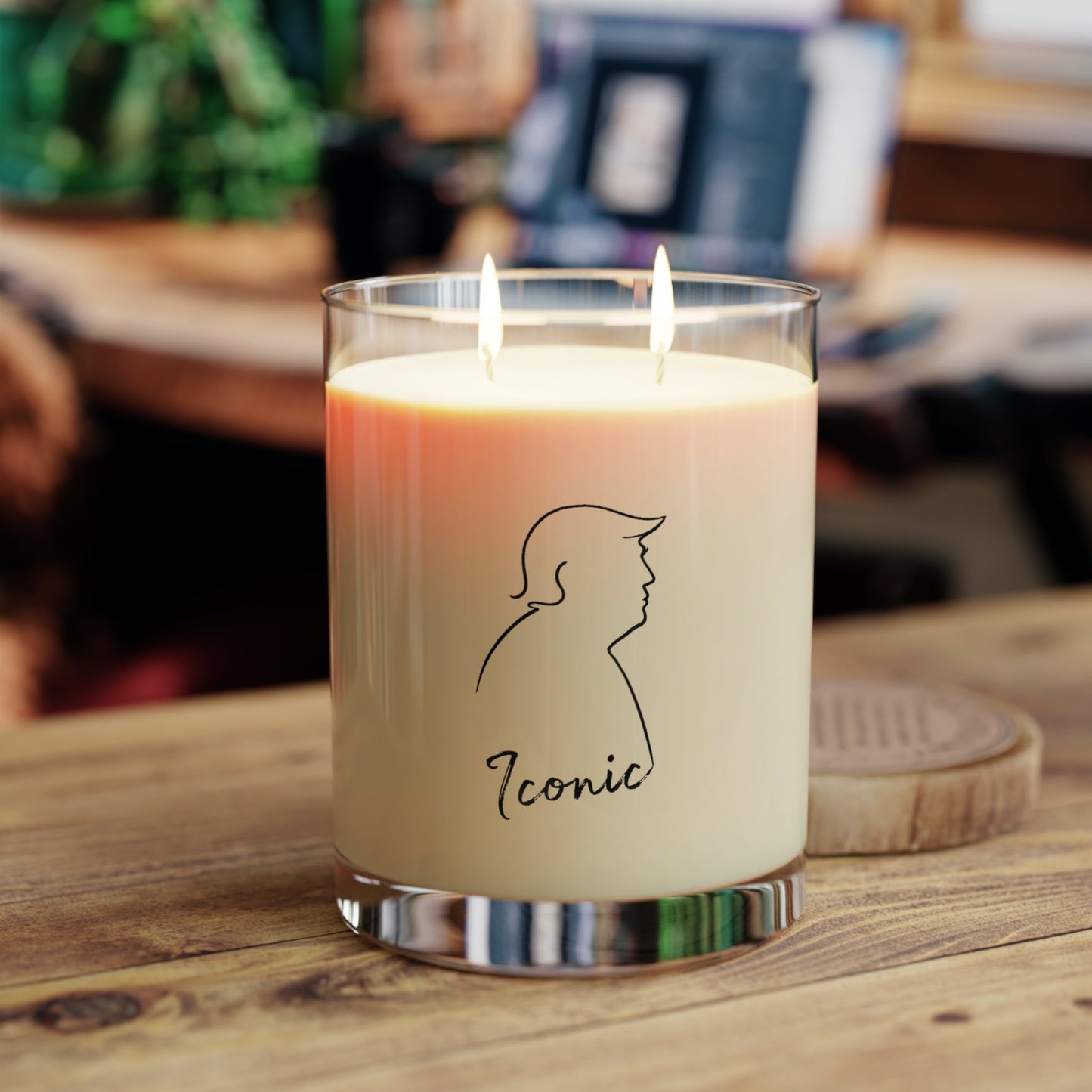 Iconic Calm Candle — Minimal Line Silhouette Edition