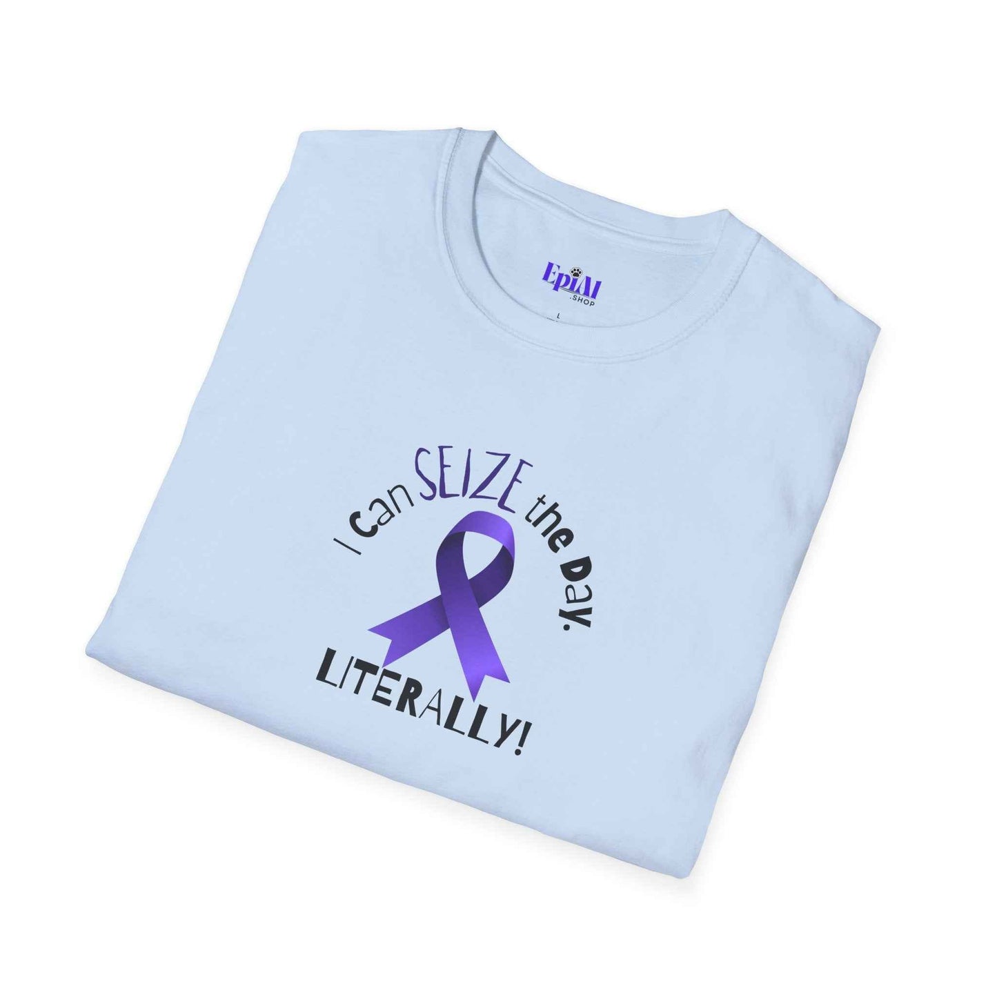 “I Can SEIZE the Day — Literally!” Epilepsy Awareness Pin Button (3")