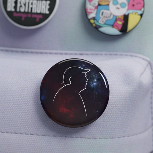 Cosmic Silhouette Pinback Button
