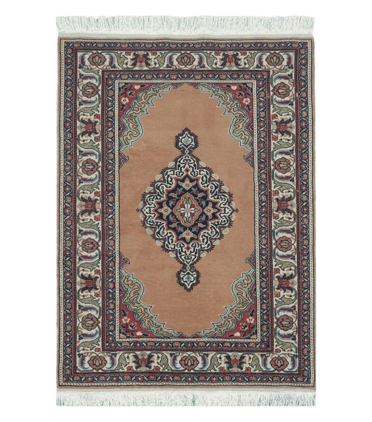 3' X 4' Vintage Handmade Turkish Kayseri Wool Cotton Rug Carpet Camel Hair Nice