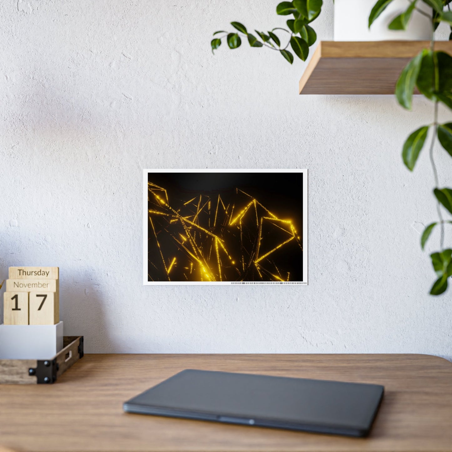 gold mountain frame [perspective melt] art print