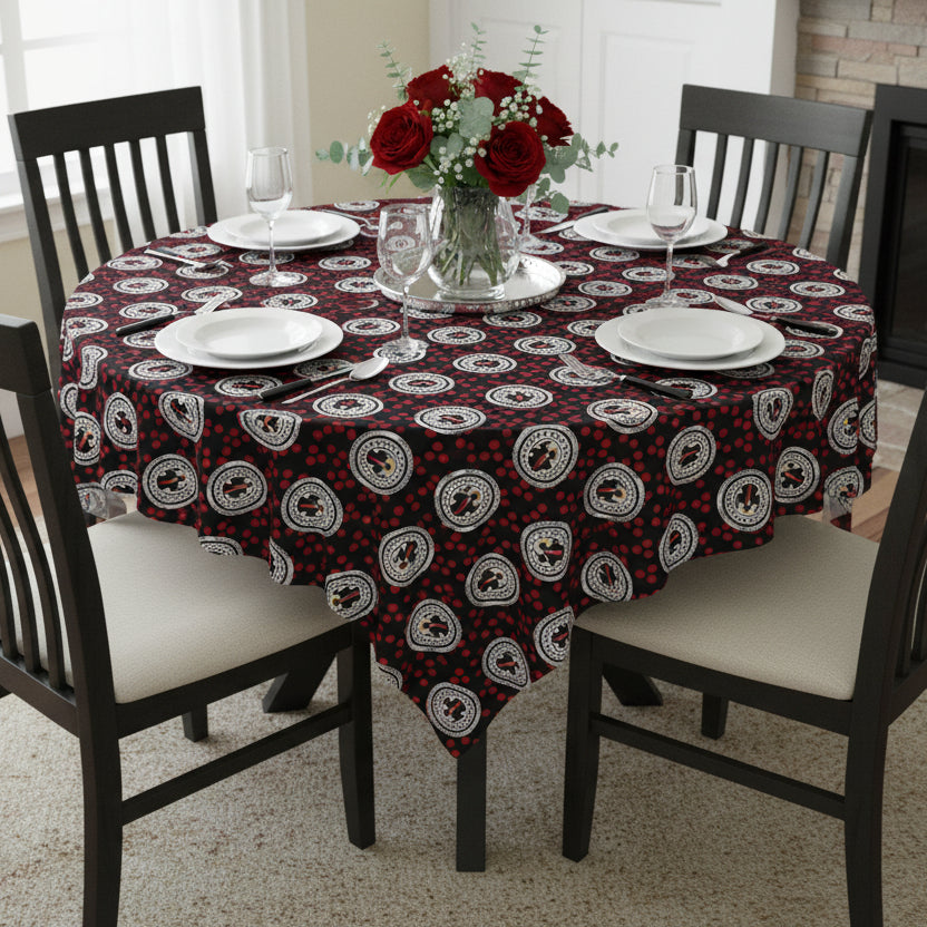 Certified Six Seven Tablecloth – Political Parody Medallion Table Cover